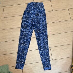 Aerie Vibrant Blue Animal Print Leggings